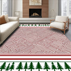 Crimson Labyrinth Forest Edge Rug