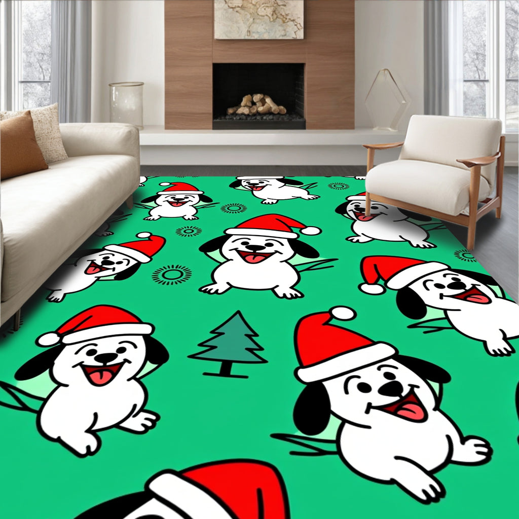 Happy Christmas Dog Collection Rug