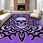 Mystic Purple Skull Tribal Ornament Rug