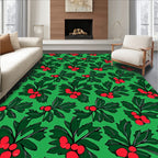 Holiday Holly Berry Garland Rug