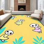 Whimsical Yellow Dood Dood Dudes Rug