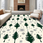 Forest Pine Snowflake Repeat Rug