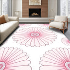 Pretty Pink Daisy Petal Arrangement Rug
