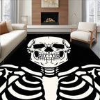 Gothic Skeleton Bone Outline Rug