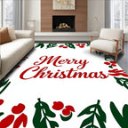 Red Holly Berry Frame Rug