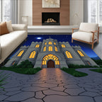 Gothic Castle Midnight Moon Glow Rug