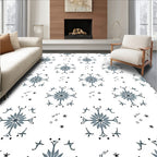 Blue Starburst Garden Medallion Rug
