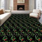 Green Holly Berry Garland Repeat Rug