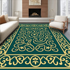 Golden Vine Scrollwork Medallion Rug