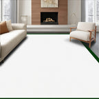 Deep Forest Green Bordered Field Rug