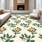 Charming Yellow Bird Branch Sprig Rug
