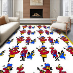 Whimsical Red And Blue Soldier Companions Rug