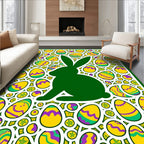Springtime Bunny Easter Eggs Rug
