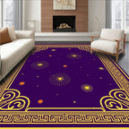 Golden Fireworks Purple Night Rug