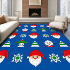 Christmas Santa Trees Snowflakes Collection Rug