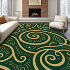 Emerald Gold Swirl Celtic Knot Rug