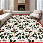 Festive Holly Berry Kaleidoscope Border Rug