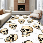 Vintage Skull Collection Cream Rug