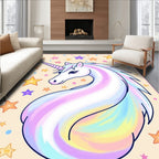 Pastel Unicorn Stars Swirl Rug
