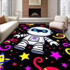 Astronaut Space Adventure Swirl Rug