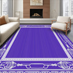 Classic Indigo Ornamental Border Rug