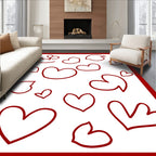 Crimson Heart Scatter Rug