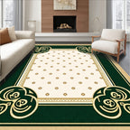 Emerald Gold Flourish Cream Medallion Rug