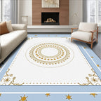 Golden Celestial Starburst Medallion Rug