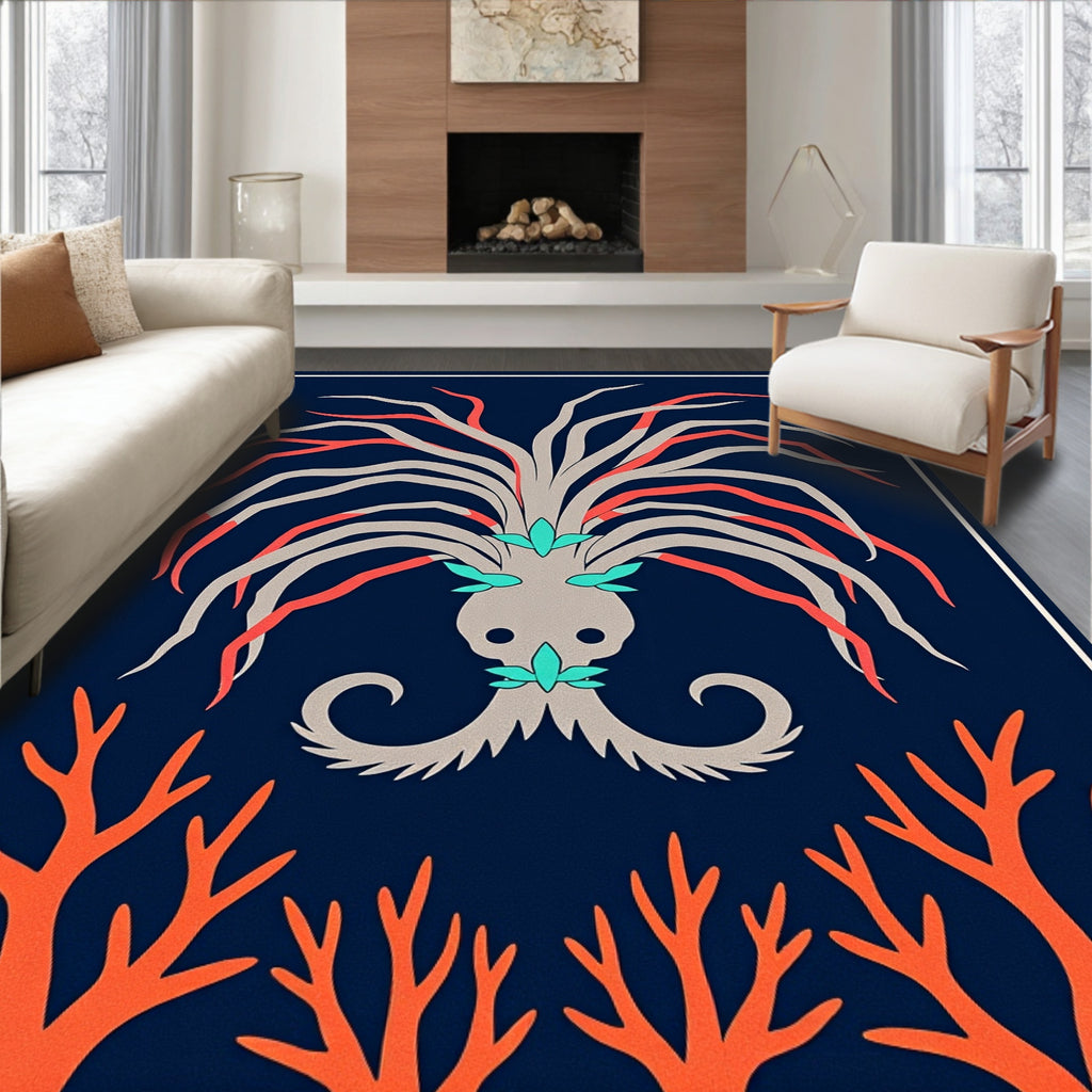 Oceanic Coral Reef Creature Rug