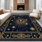 Cosmic Celestial Sunburst Constellation Rug