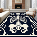 Cream Skeleton With Ornate Borders Rug