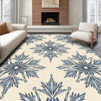 Blue Ivory Laurel Medallion Rug