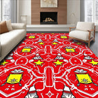 Red Yellow Gnomes Starlight Art Rug