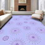 Purple Starburst Flower Scatter Rug