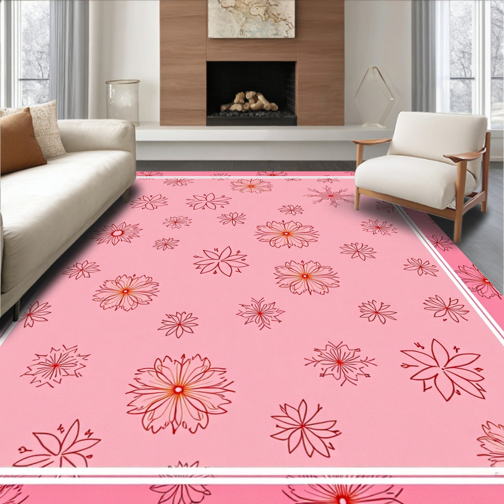 Pink Floral Fantasy Rug