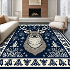 Majestic Deer Forest Woodland Charm Rug