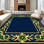 Regal Gold Green Star Border Rug