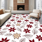Rich Crimson Botanical Garden Rug
