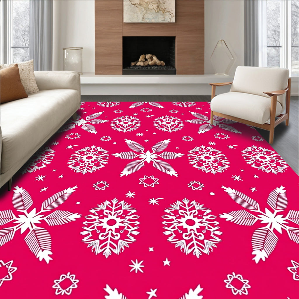 Winter Bloom Starflake Arrangement Rug