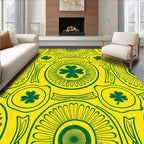 Emerald Clover Medallion Yellow Rug