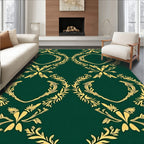 Emerald Gold Laurel Medallion Rug
