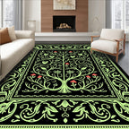 Whimsical Glow Tree Forest Owl Rug