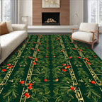 Emerald Forest Red Berry Garland Rug