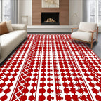 Bold Red Vertical Succession Stripes Rug