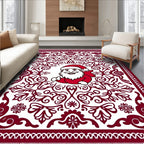 Crimson Santa Claus Folia Rug
