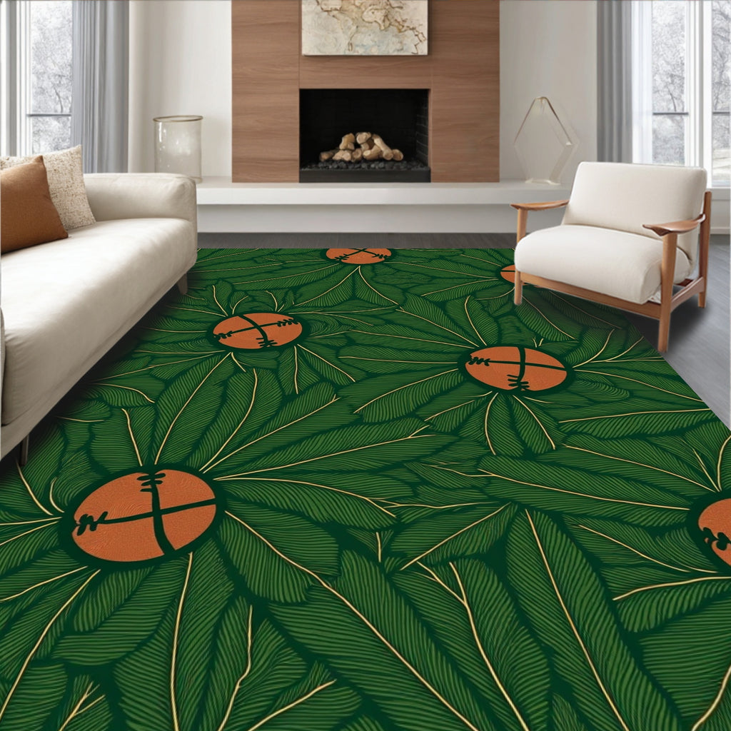 Green Branch Orb Artful Rug