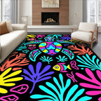 Colorful Sea Turtle Aquatic Life Rug