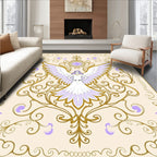 Lilac Angelic Wings Gold Border Tapestry Rug
