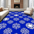 Winter White Snowflake Abundant Rug