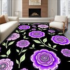Ornate Lavender Blossom Garden Rug